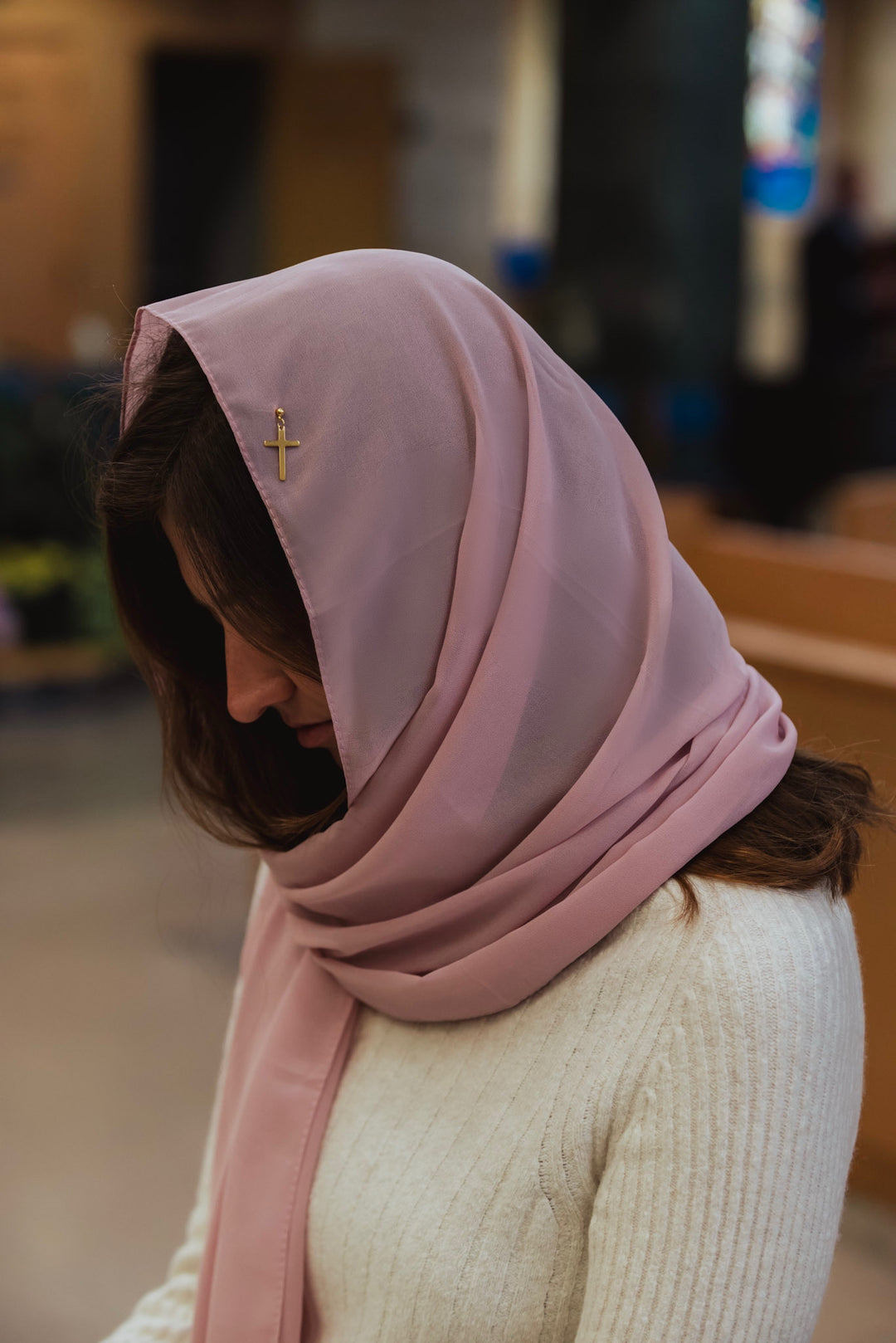 Holy Cross Veil (Dusty Pink)